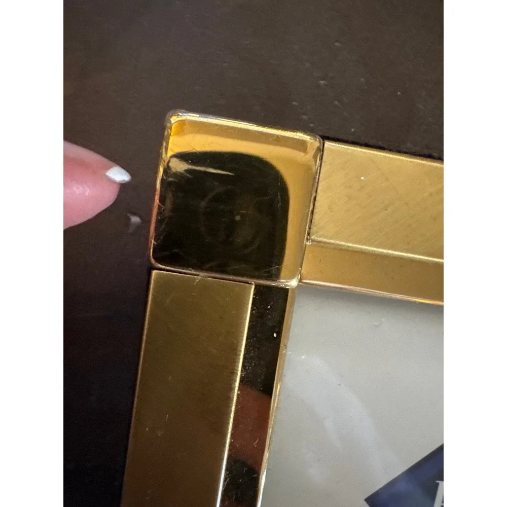Fetco International Beacon Hill Solid Brass Picture Frame 3.5x5 Gold Lacquered